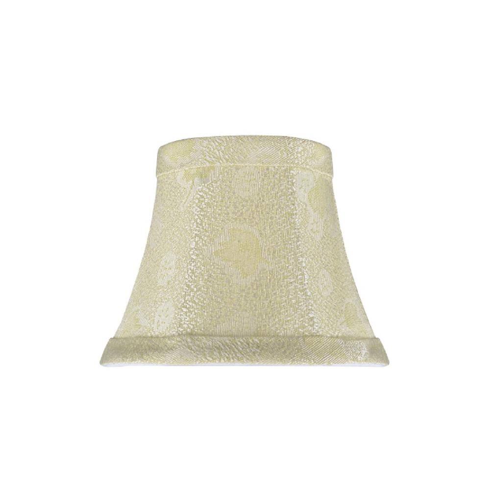 Aspen Creative Corporation 5 in. x 4 in. Butter Creme and Pumpkin Leaf Design Bell Lamp Shade (6-Pack)