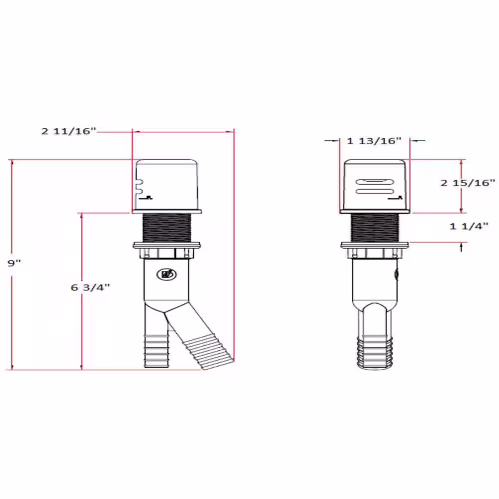 Design House Dishwasher Air Gap in Brushed Bronze