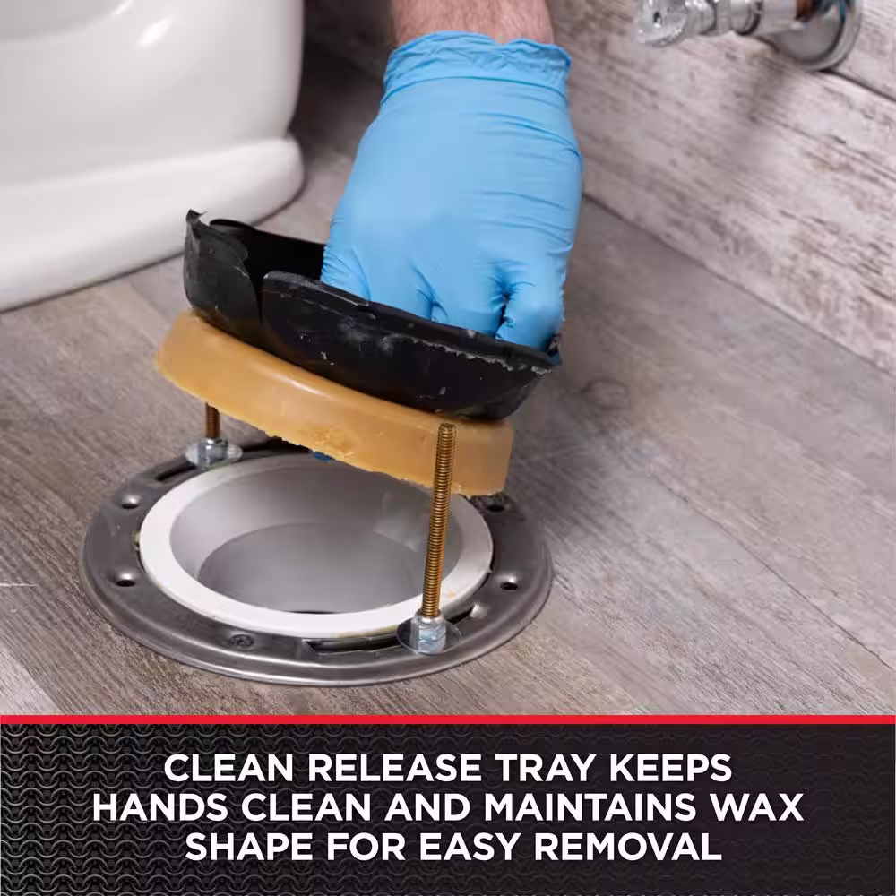 Hercules Johni-Ring 3 in. - 4 in. Standard Toilet Wax Ring with Brass Toilet Bolts