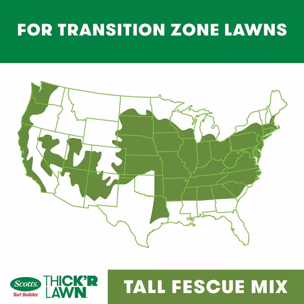 Scotts Turf Builder 40 lbs. 4,000 sq. ft. THICK'R LAWN Grass Seed, Fertilizer, and Soil Improver for Tall Fescue