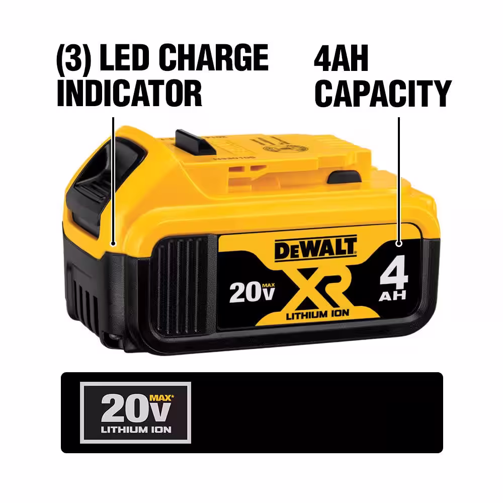 DEWALT 20V MAX XR Premium Lithium-Ion 4.0Ah Battery Pack (3-Pack)