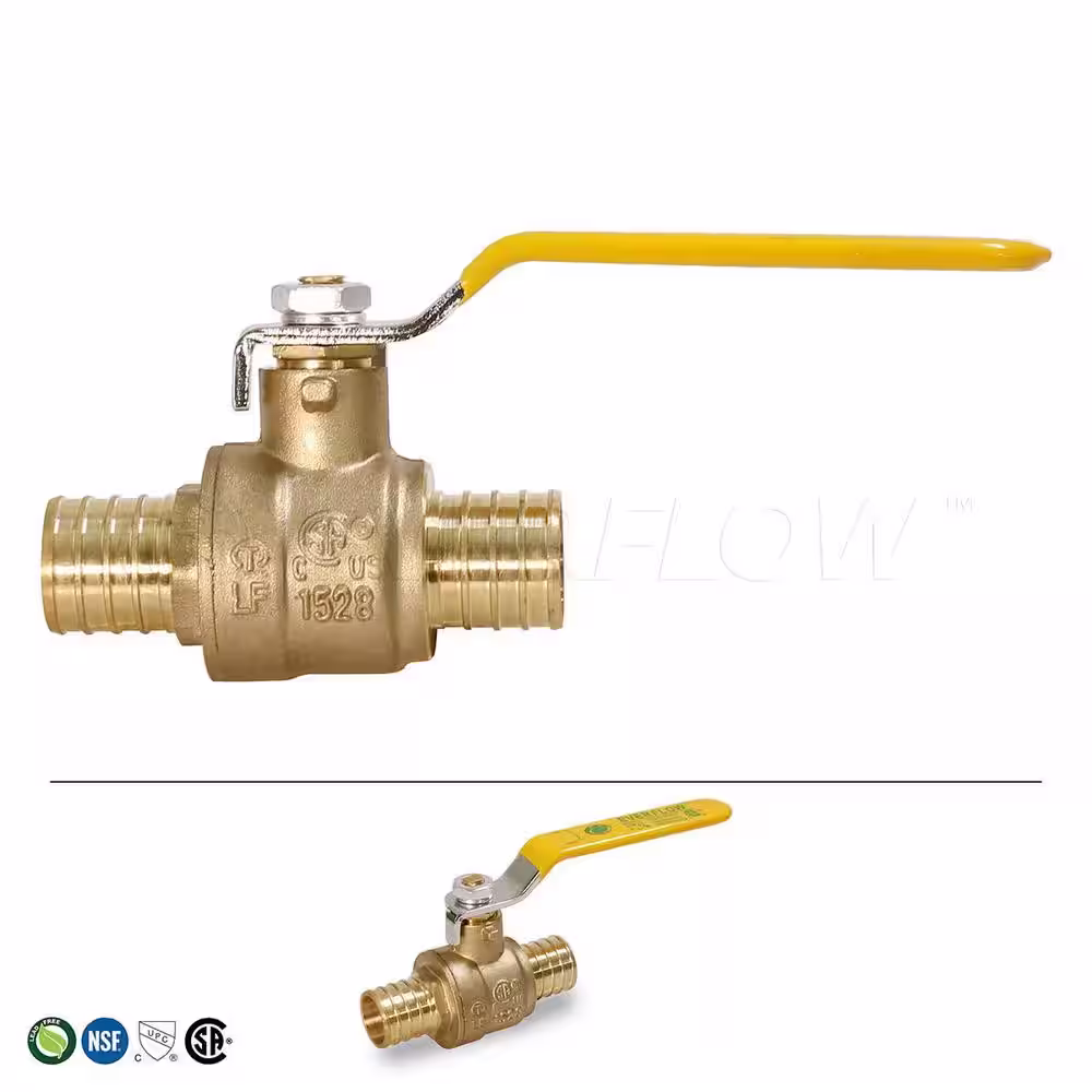 The Plumber's Choice 3/4 in. Full Port PEX Barb Ball Valve Water Shut Off