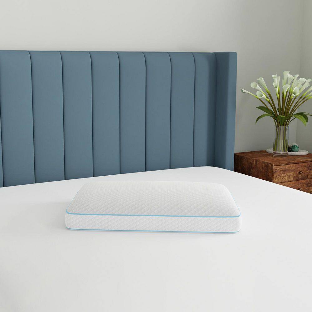 None AeroFusion Gusseted Medium Gel-Infused Memory Foam Standard Pillow