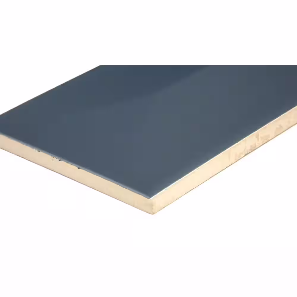 None Estasi 2.95 in. x 11.81 in. Navy Glossy Ceramic Wall Tile (6.05 sq. ft./Case)
