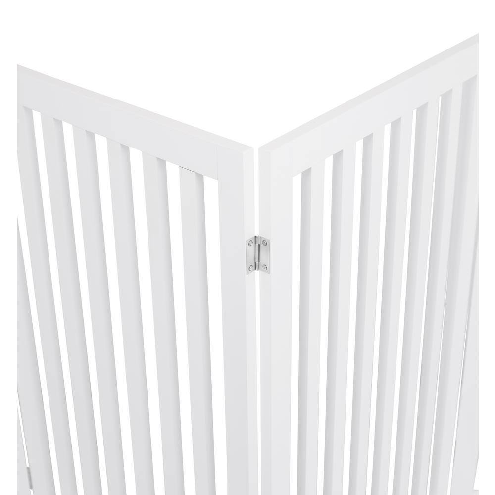 BirdRock Home 40 in. H White 4-Panel Dog Gate