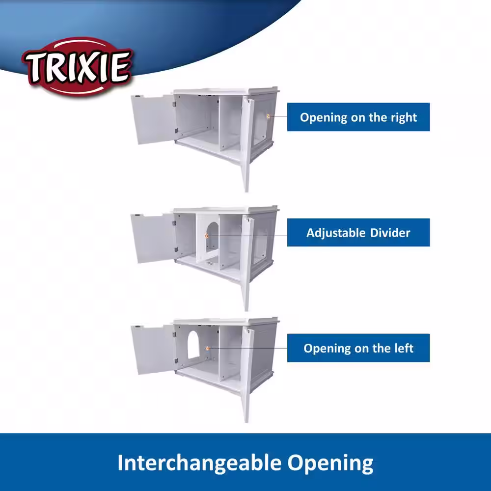 TRIXIE Wooden Pet House XL and Litter Box