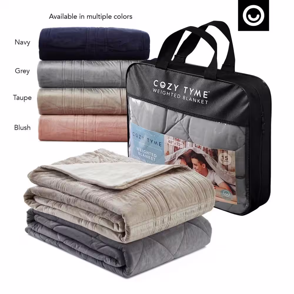 COZY TYME Ekon Weighted Blanket 20 Pound 60 in.x80 in., Taupe