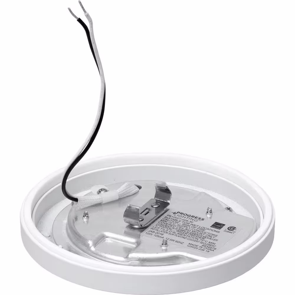 Progress Lighting Emblem Collection 5-1/2 in. Slim-Line White Low Profile Integrated LED Surface Flush Mount