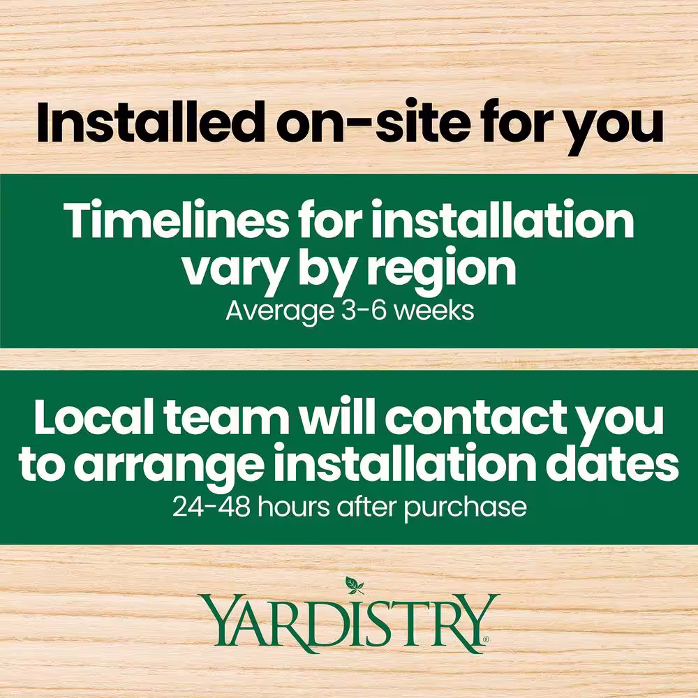 Yardistry Professionally Installed Meridian 12 ft. x 12 ft. Cedar Shade Gazebo with a 12 ft. Bar Counter and Brown Aluminum Roof