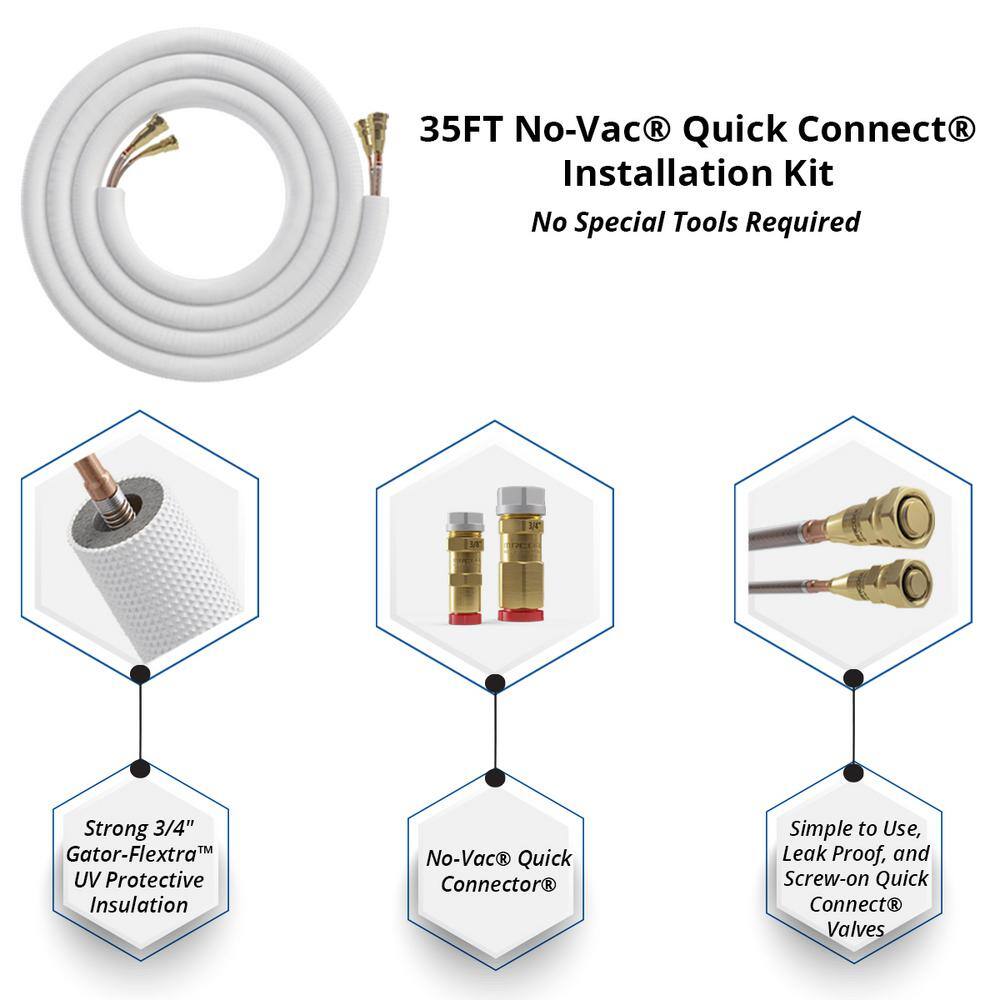 MRCOOL DIY Universal 48000 BTU 18 SEER R410A Split System Heat Pump with 15 ft. NoVac Install Kit -208/230-Volt