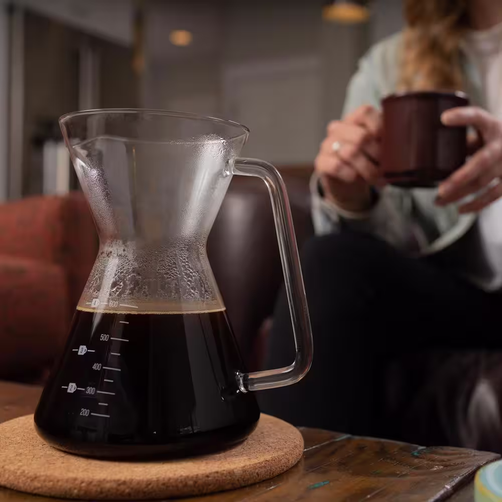 The London Sip London Sip 4-Cups Glass Pour Over Carafe w/Reusable Filter