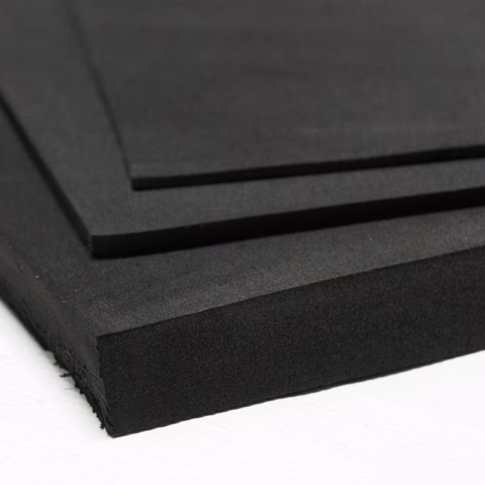 Rubber-Cal Closed Cell Sponge Rubber Blend 1/16 in. x 39 in. x 78 in. Black Foam Rubber Sheet