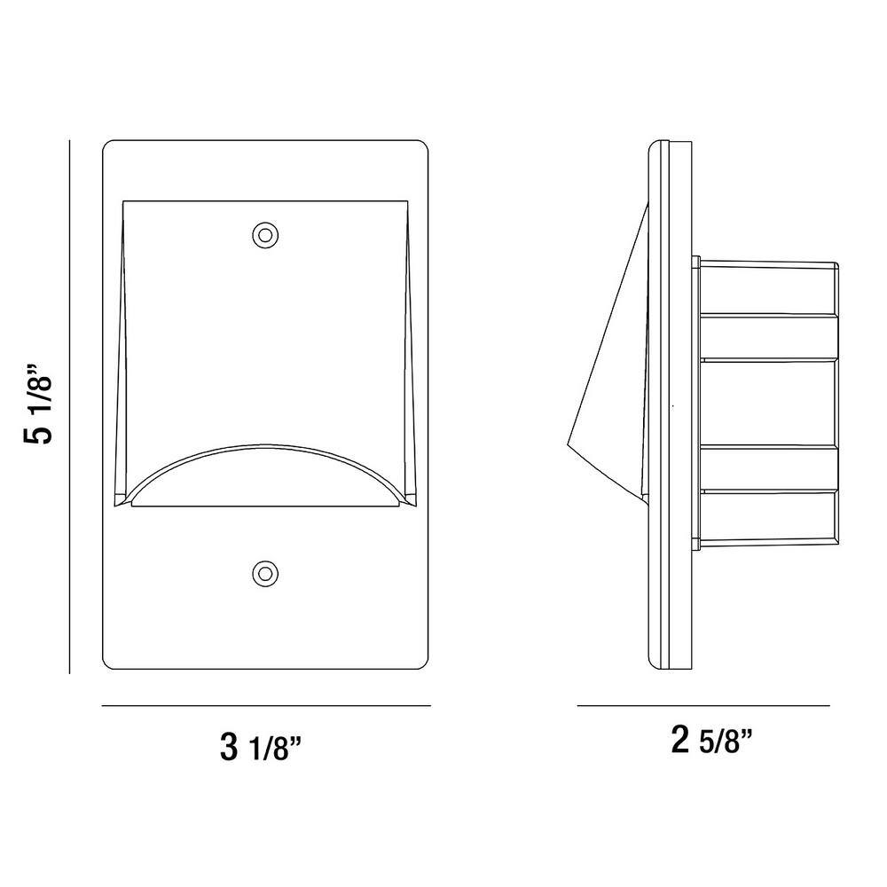 Eurofase Line-Voltage 2-Watt Brushed Nickel Integrated LED Outdoor Stair Light