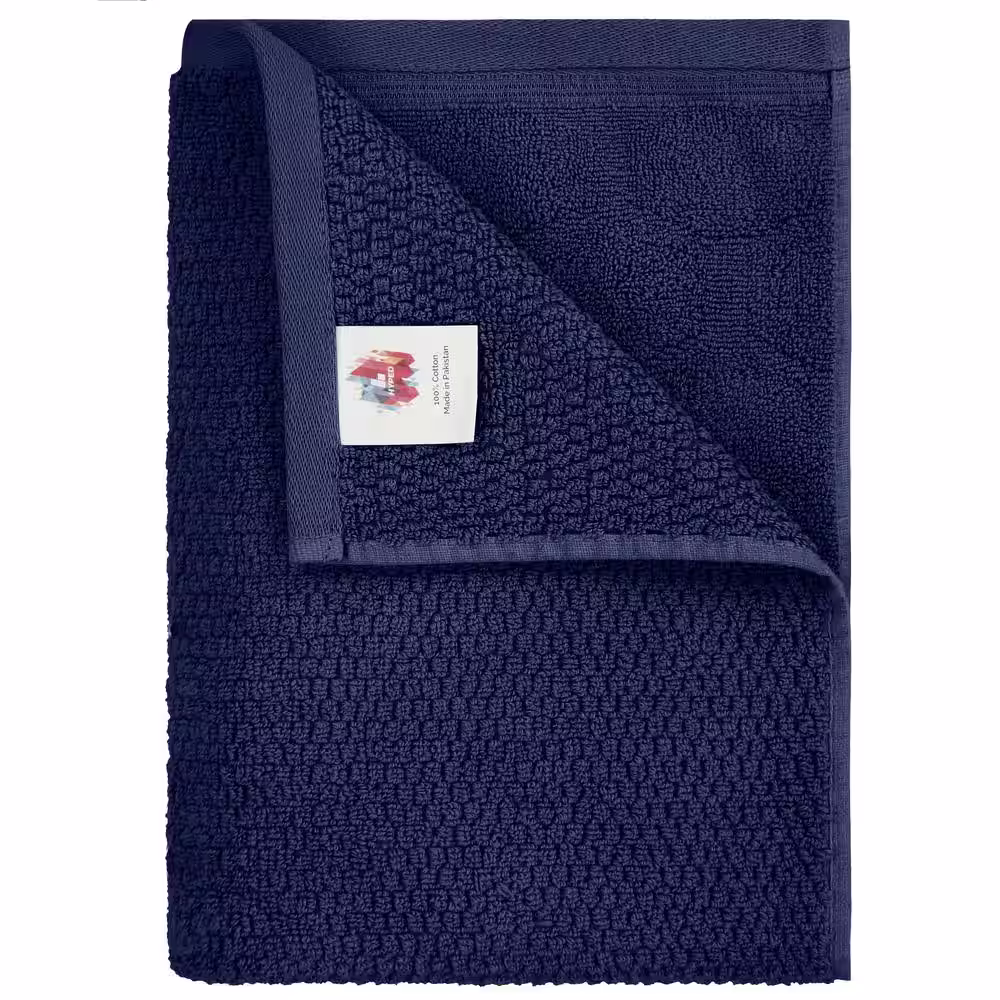 None Wildwood 6-Piece Dark Shadow Textured Cotton Bath Towel Set