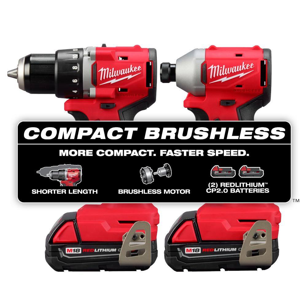 Milwaukee M18 18V Lithium-Ion Cordless Compact Drill/Impact/Multi-Tool/Circular Saw/Recip Saw/Grinder Combo Kit (6-Tool)