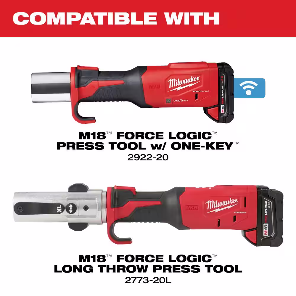 Milwaukee M18 Press Tool 1/2 in. - 2 in. Black Iron Press Tool Jaw Set For Viega MegaPress Fittings