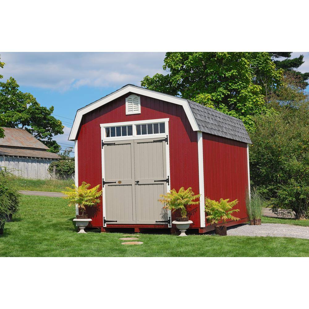 LITTLE COTTAGE CO. Colonial Woodbury 10 ft. x 16 ft. Wood Storage Building DIY Kit with 6 ft. Sidewalls with Floor