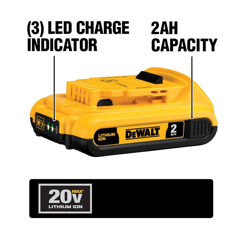 DEWALT 20V MAX Lithium-Ion 2.0Ah Compact Battery Pack (8-Pack)