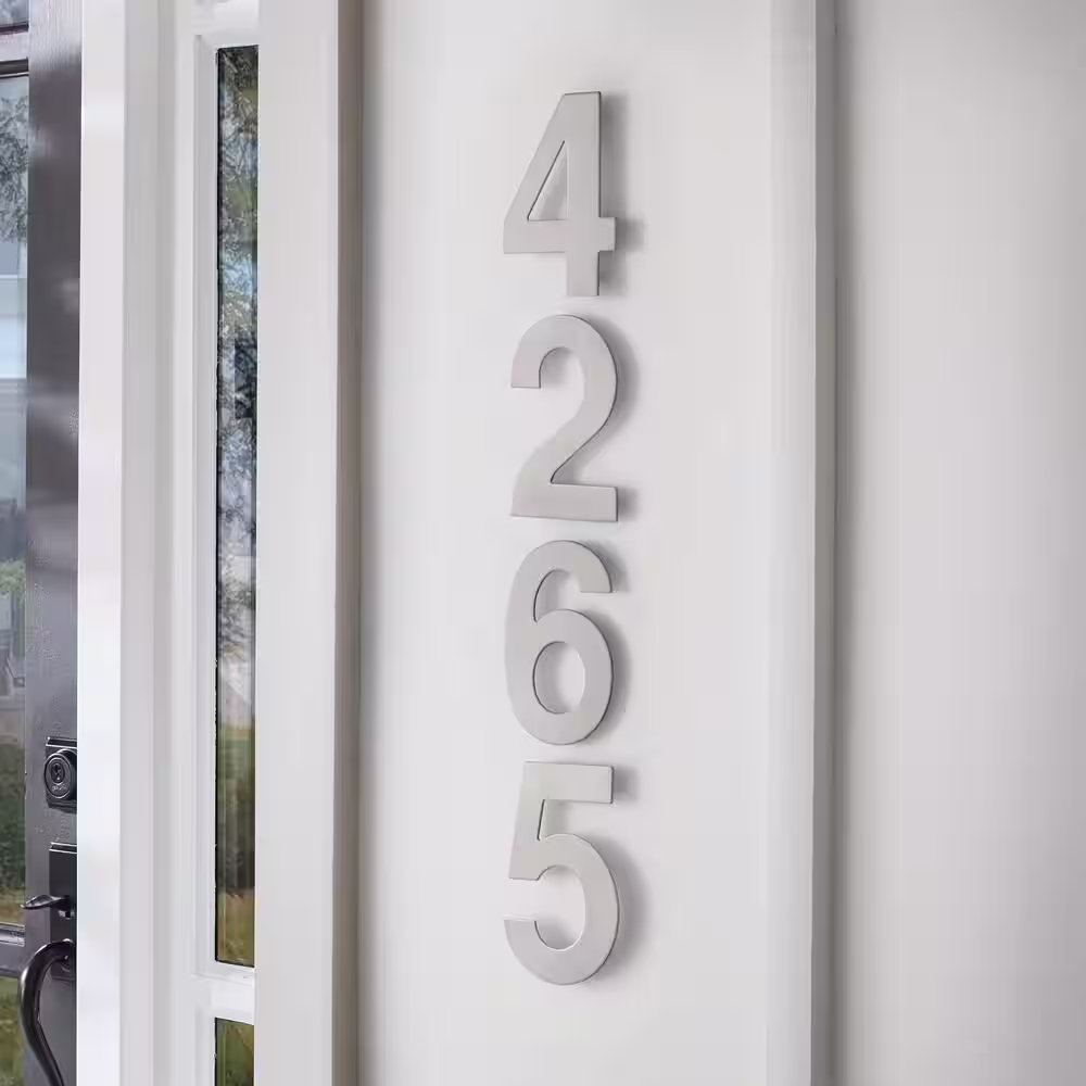 Everbilt 6 in. Silver Stainless Steel Floating House Number 2