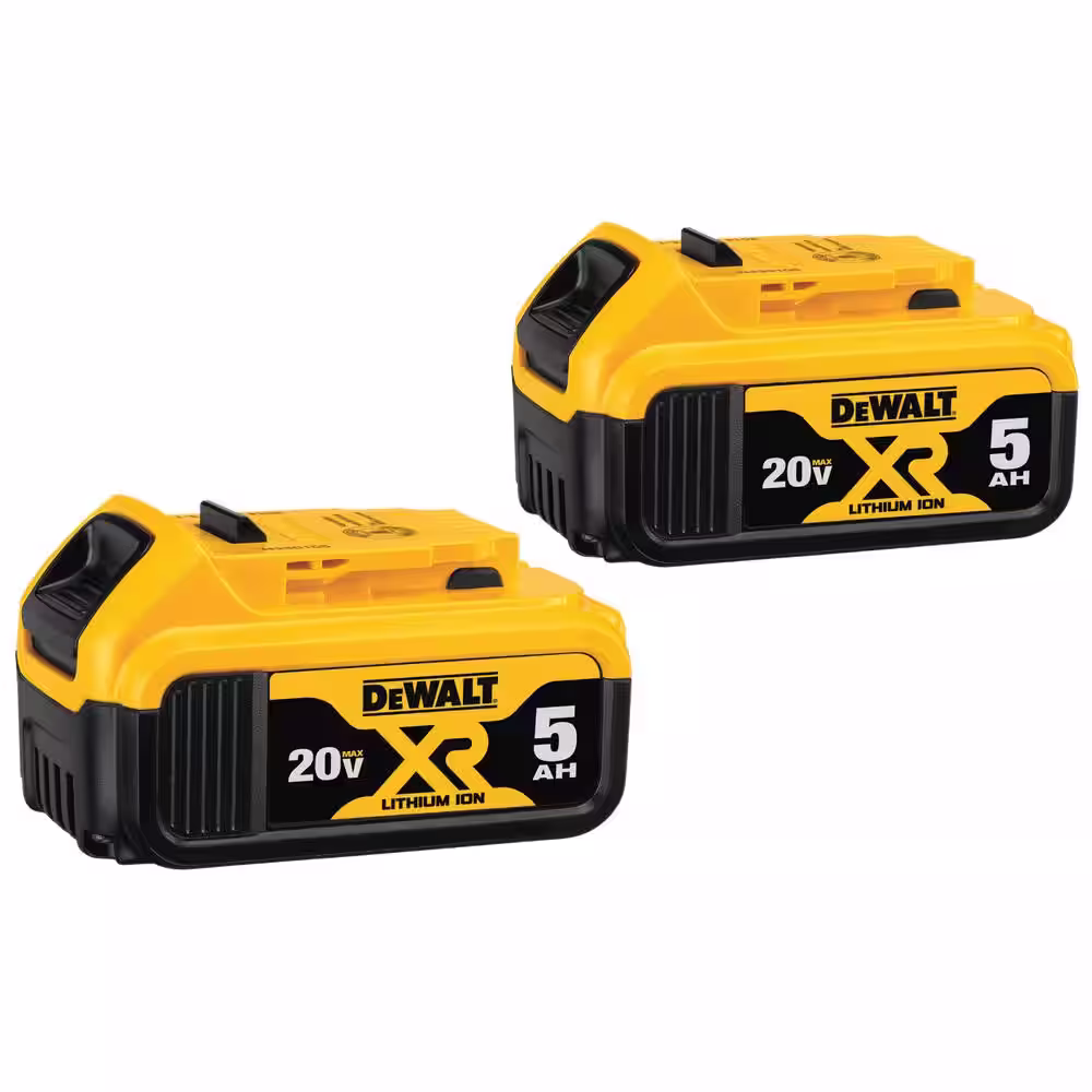 DEWALT 20V MAX Lithium Ion Cordless 6 Tool Combo Kit, (4) 20V MAX 5.0Ah Batteries, Charger, and Tool Bag