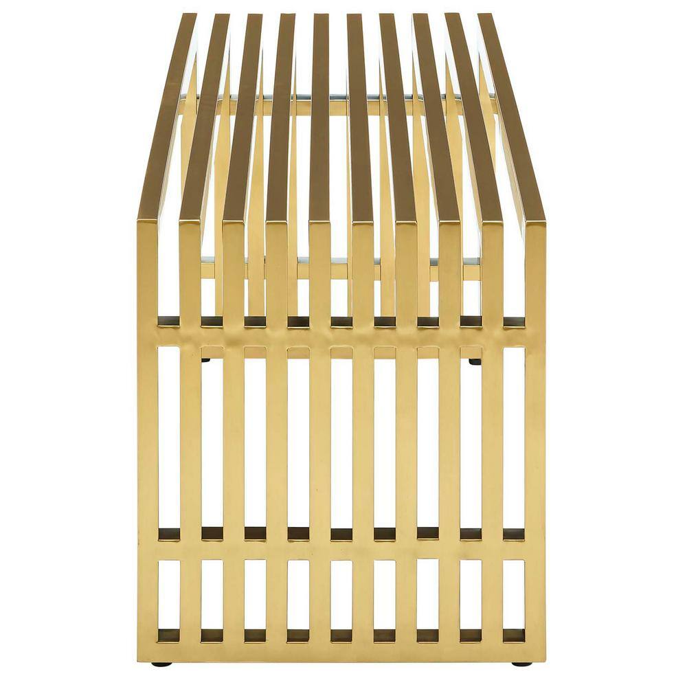 MODWAY Gridiron Gold Medium Stainless Steel Bench