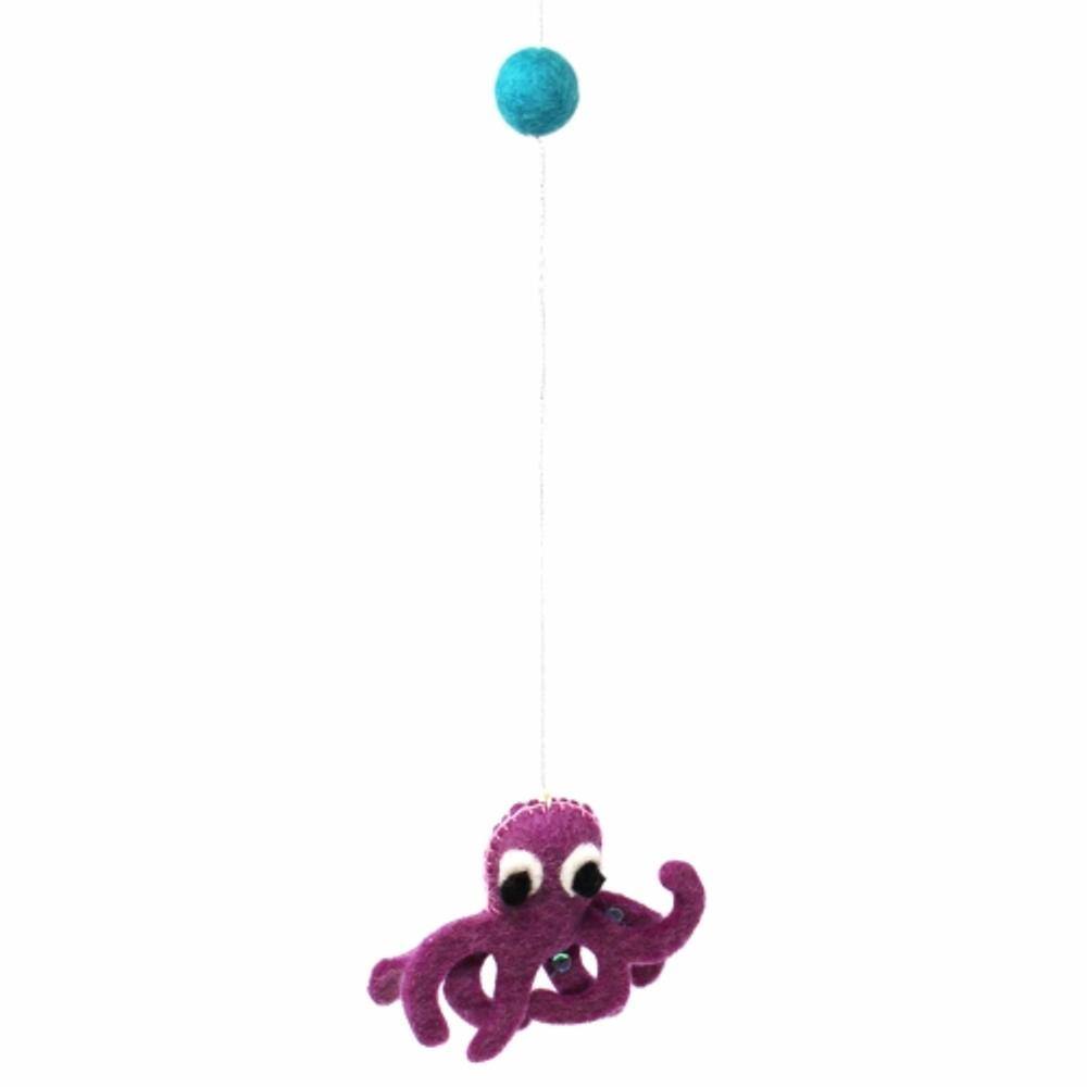 Global Crafts Mermaid and Sealife Baby Nursery Felt Mobile