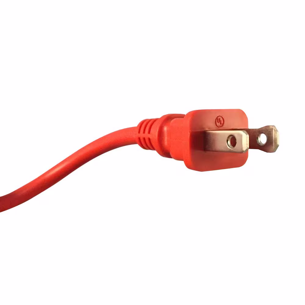 None 25 ft. Corded Plastic Trouble Light with 3C Outlet in Handle
