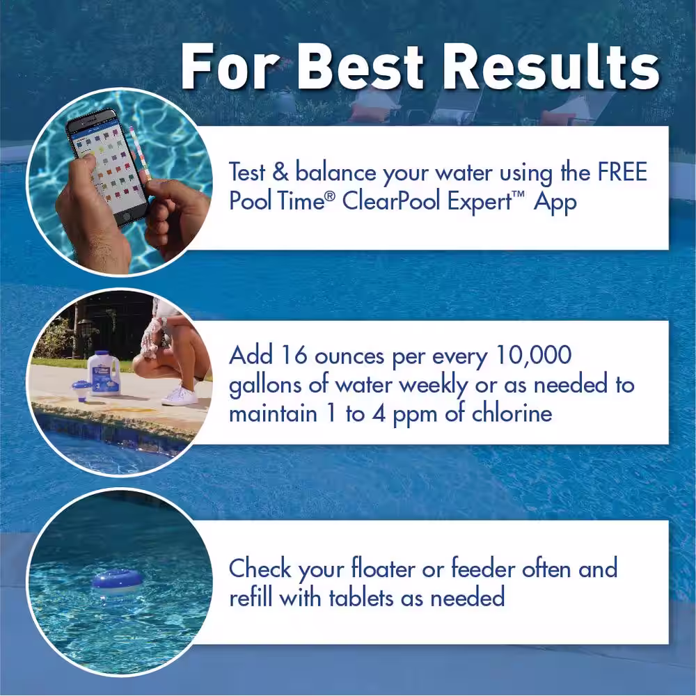 Pool Time Chlorinating MAXBlue 5 lb. 1 in. Tablets