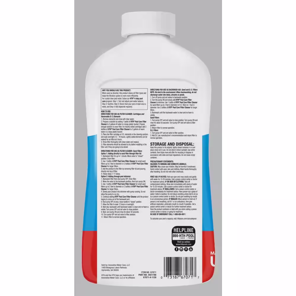 HTH 1 Qt. Pool Care Filter Cleaner