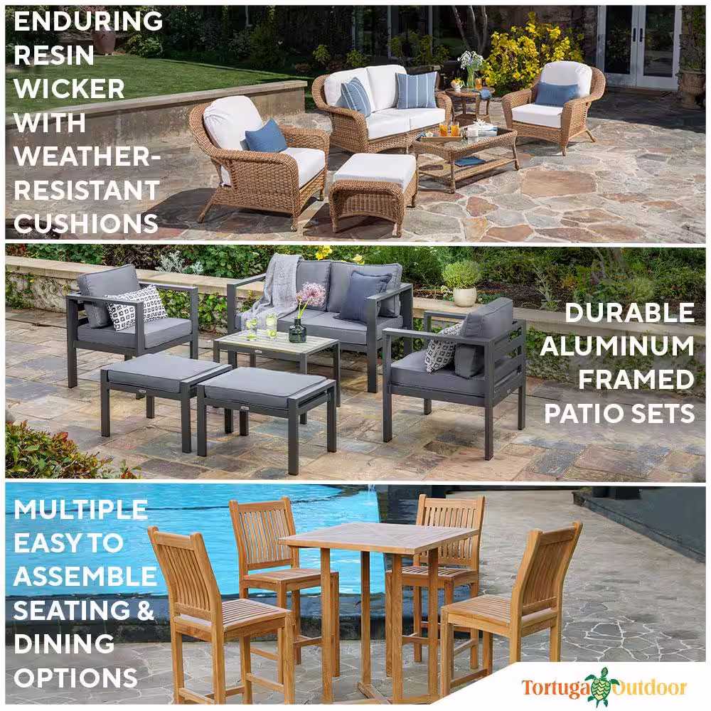Tortuga Outdoor Rio Vista Wicker Swivel Glider Outdoor Chair Patio Furniture Piece with Weather-Resistant Plush Beige Cushion