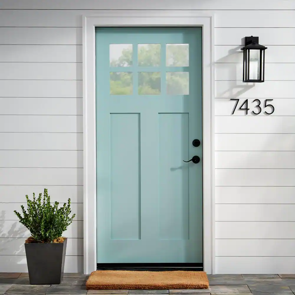 Everbilt 5 in. Black Floating or Flush House Number 4