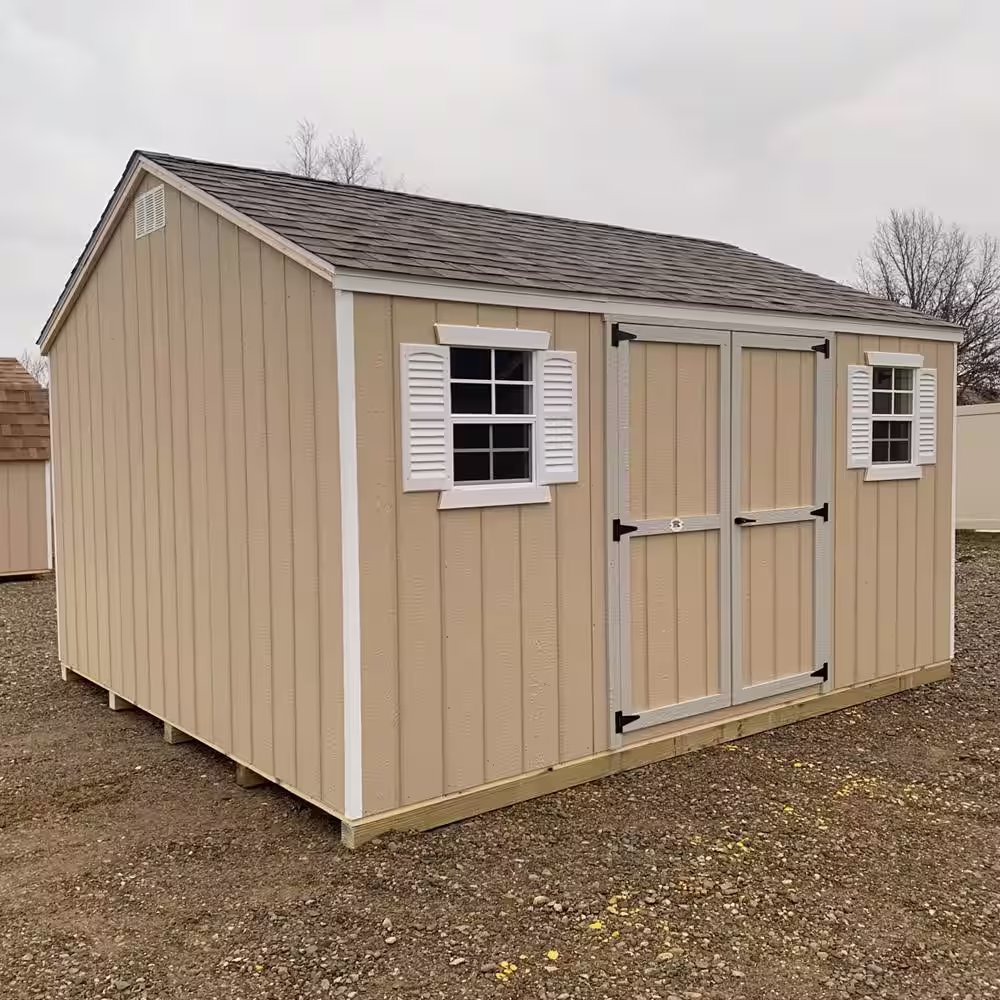 LITTLE COTTAGE CO. Value Workshop 8 ft. x 14 ft. Wood Shed Precut Kit