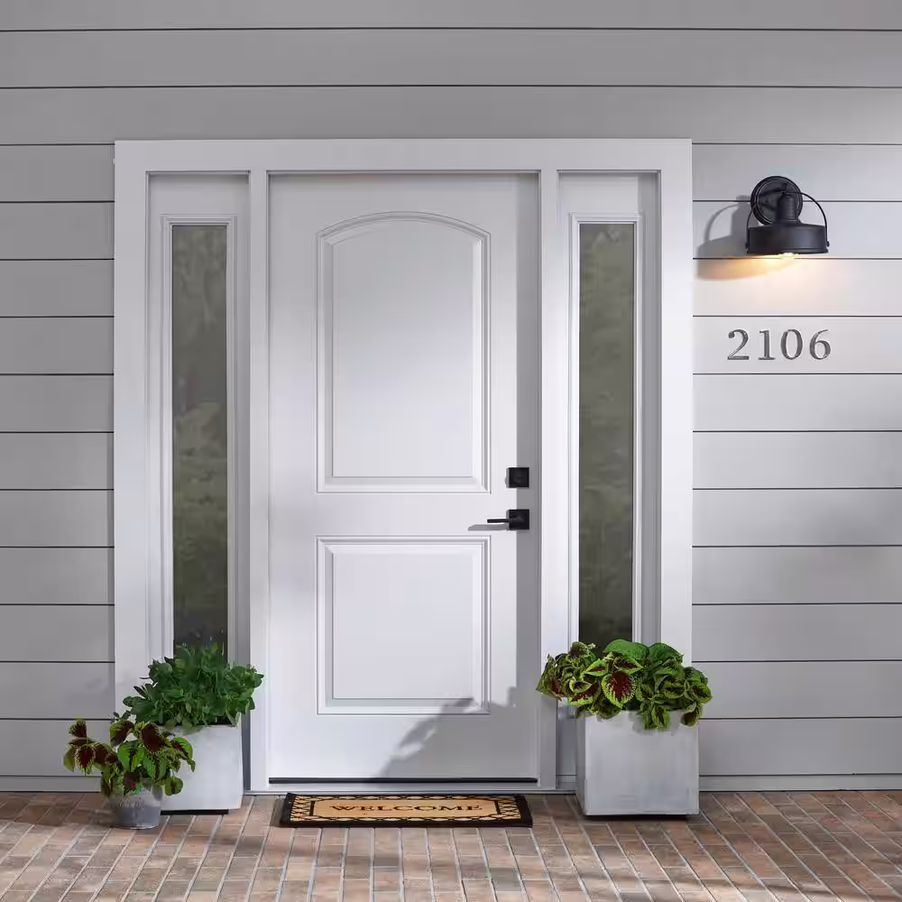 Everbilt 4 in. Satin Nickel Flush Mount Metal House Number 3