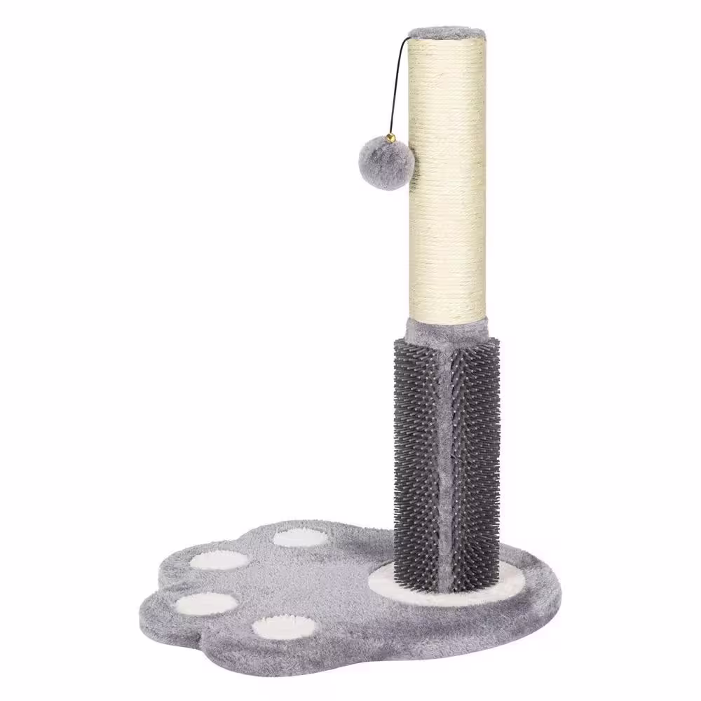 ANGELES HOME 20.5 in. Tall Cat Scratching Post with Sisal Rope and Plush Ball