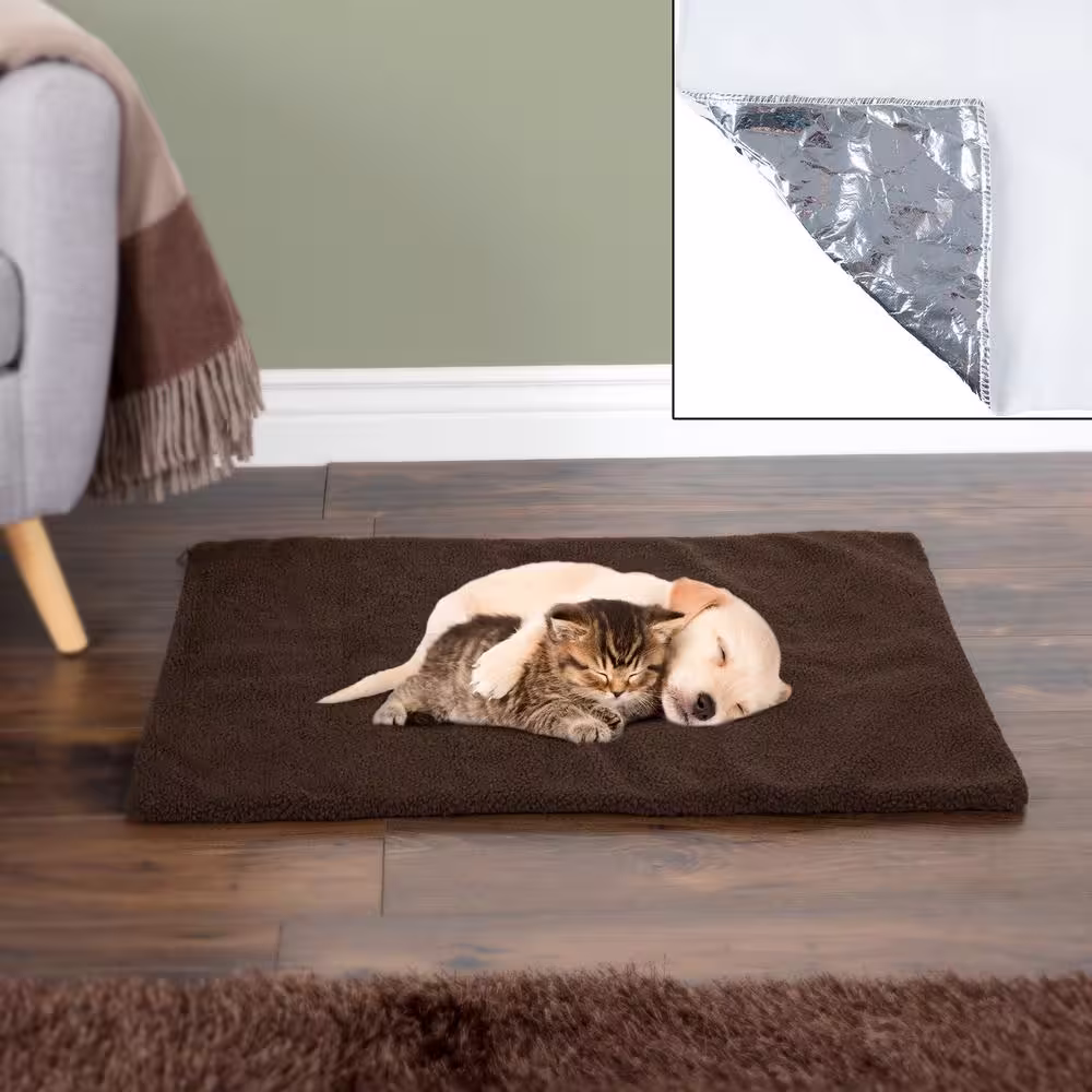 Petmaker Large Chocolate Self-Warming Thermal Pet Crate Pad