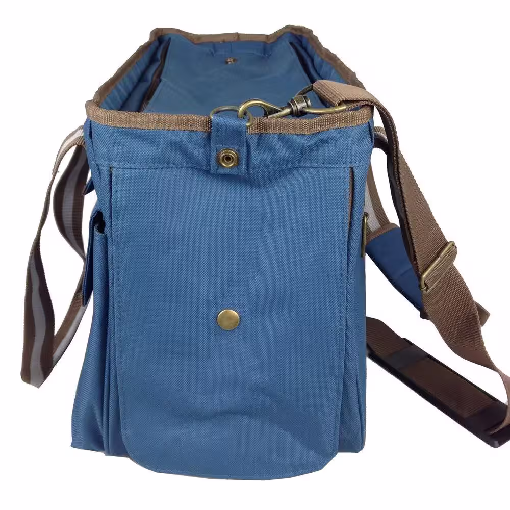 PET LIFE Blue Fashion Canvas Pet Carrier - Medium