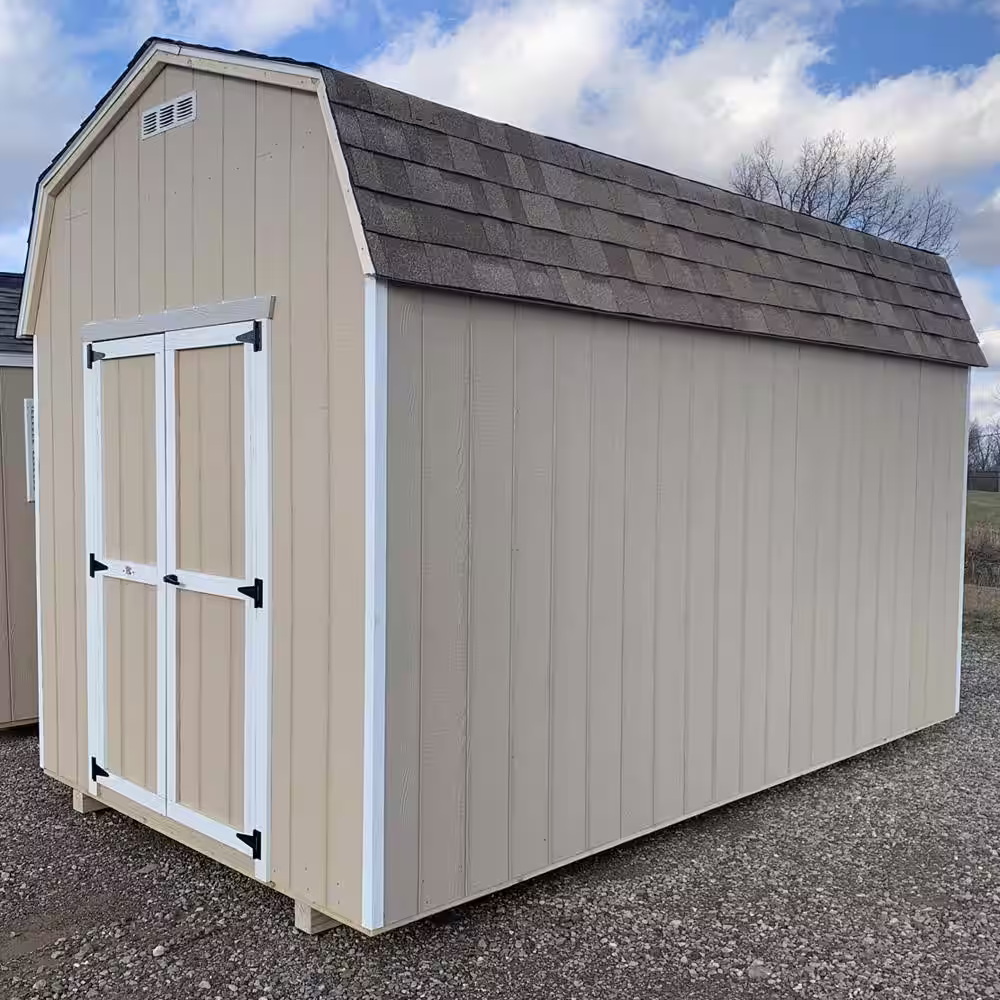 LITTLE COTTAGE CO. Value Gambrel 12 ft. x 24 ft. Wood Storage Building Precut Kit with 6 ft. Sidewalls
