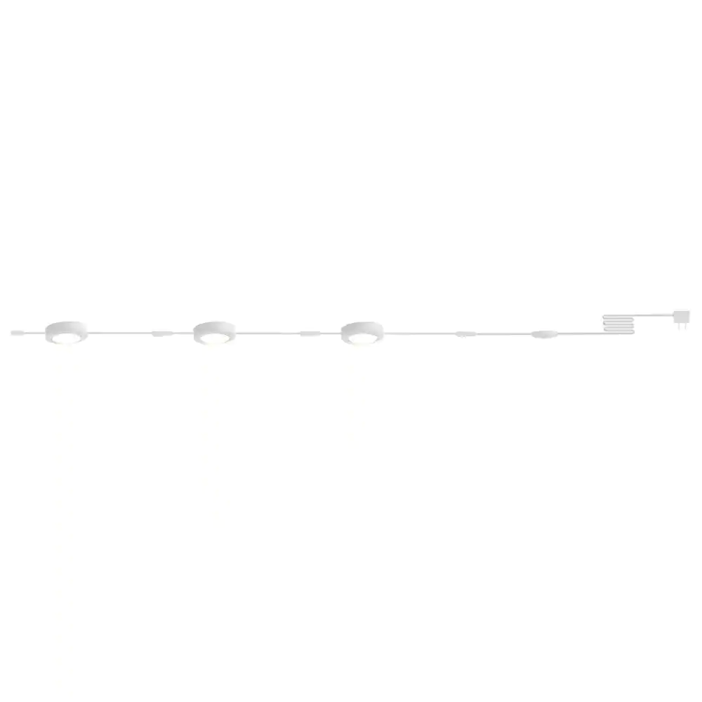 Commercial Electric 3-Light Plug-In LED White Puck Light Kit with CCT Changing (2700K/3000K/4000K)