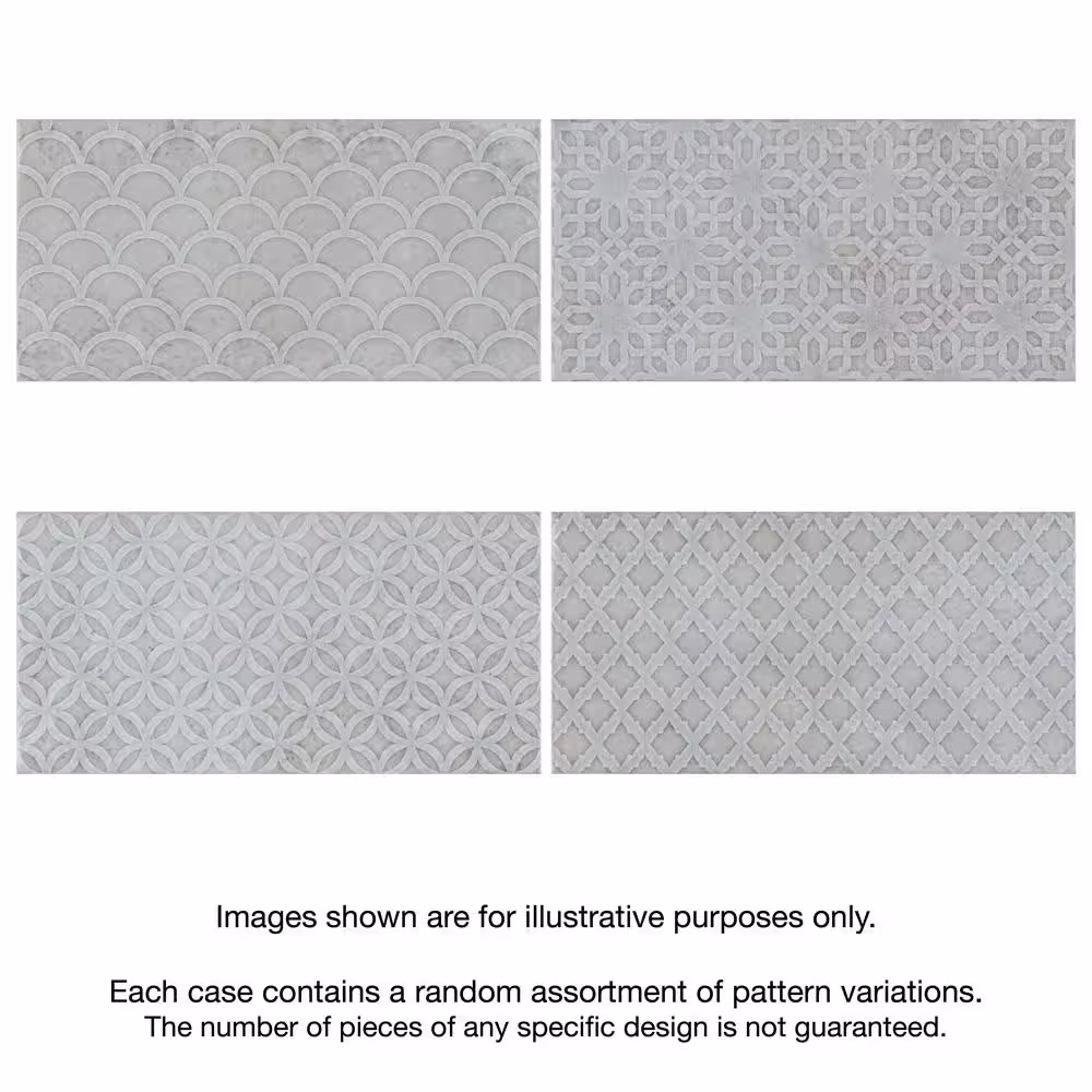 Merola Tile Camden Decor Grey 4 in. x 8 in. Ceramic Wall Tile (11.5 sq. ft./Case)