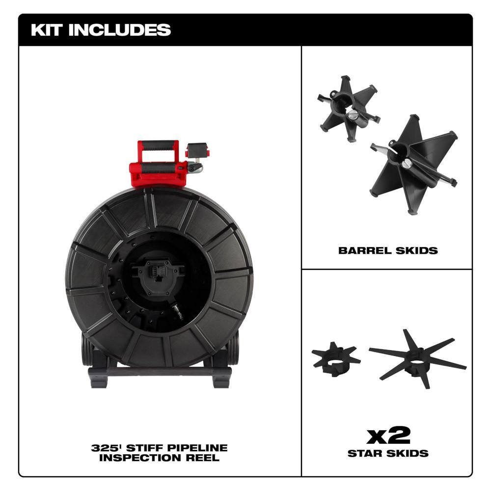 Milwaukee M18 18-Volt Lithium-Ion Cordless 325 ft. Stiff Pipeline Inspection System Image Reel (Tool-Only)