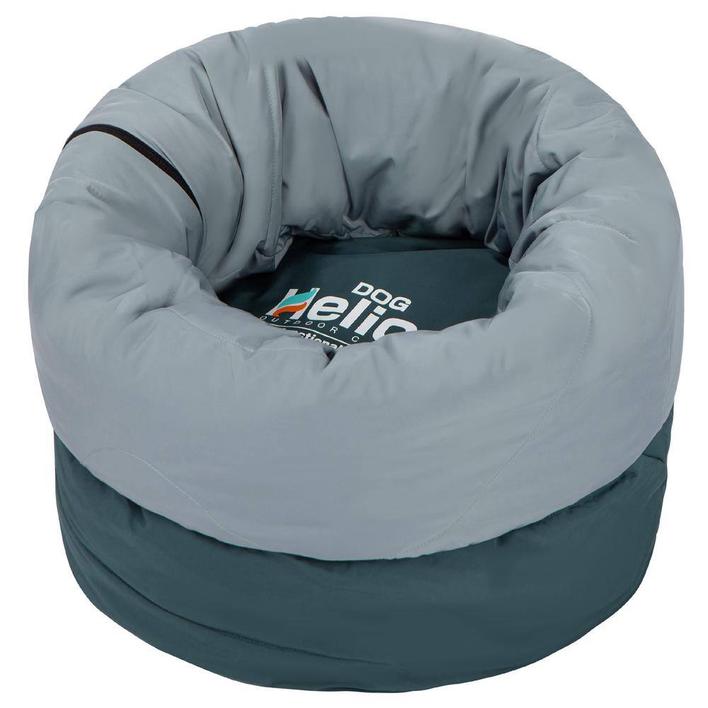 Dog Helios 1 Size Green Switch-Back 2-in-1 Convertable Travel Dog Mat and Rounded Camping Bed