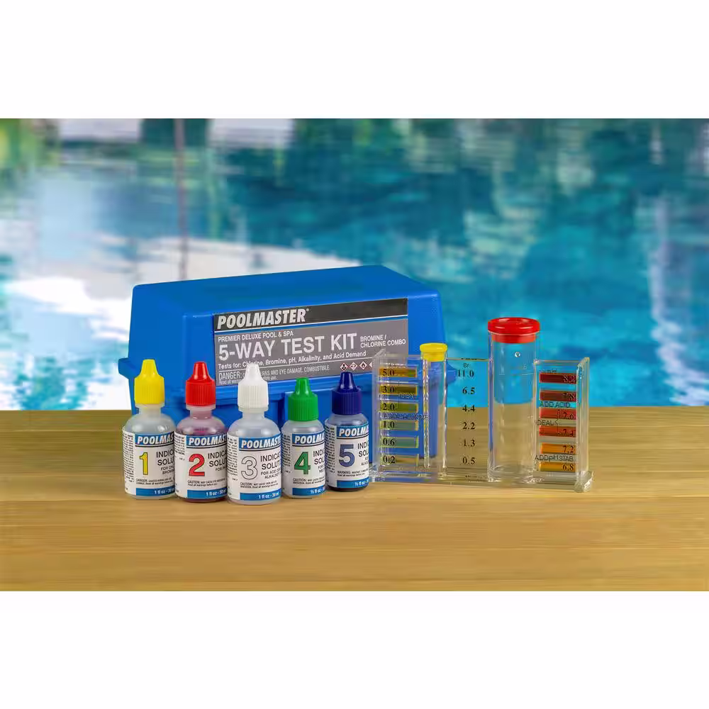 Poolmaster 5-Way Swimming Pool and Spa Water Test Kit with Case