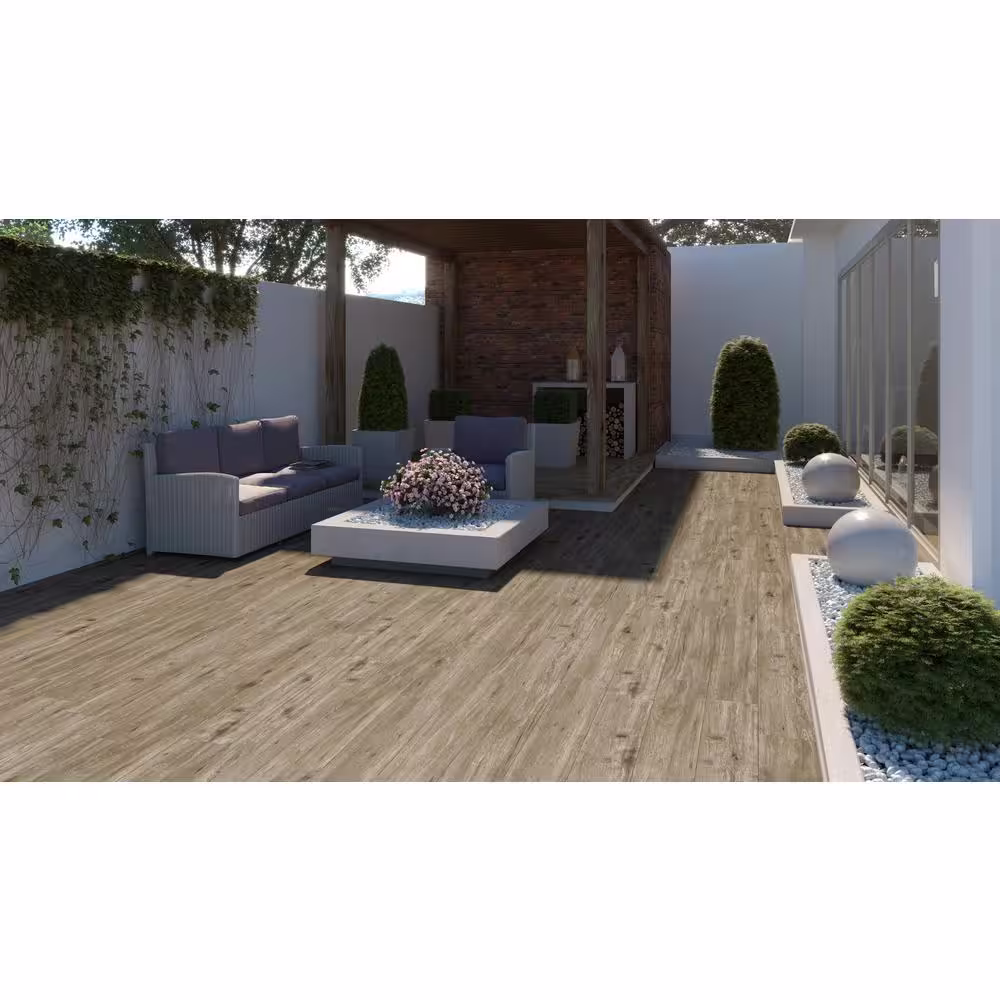 MSI 8 in. x 47 in. Edwards Oak Porcelain Paver Tile, Brown (8 sq. ft./Case)