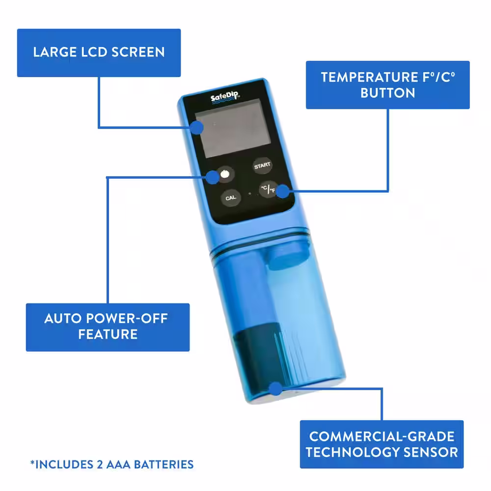 Solaxx Safe-Dip 6-in-1 Electronic Pool and Spa Water Tester