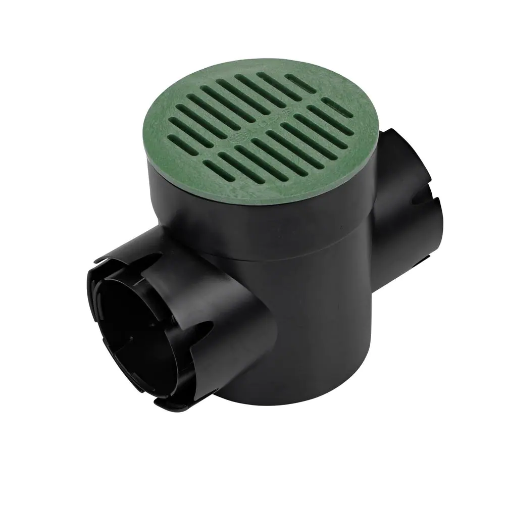NDS 6 in. Spee-D Double-Outlet Drainage Catch Basin