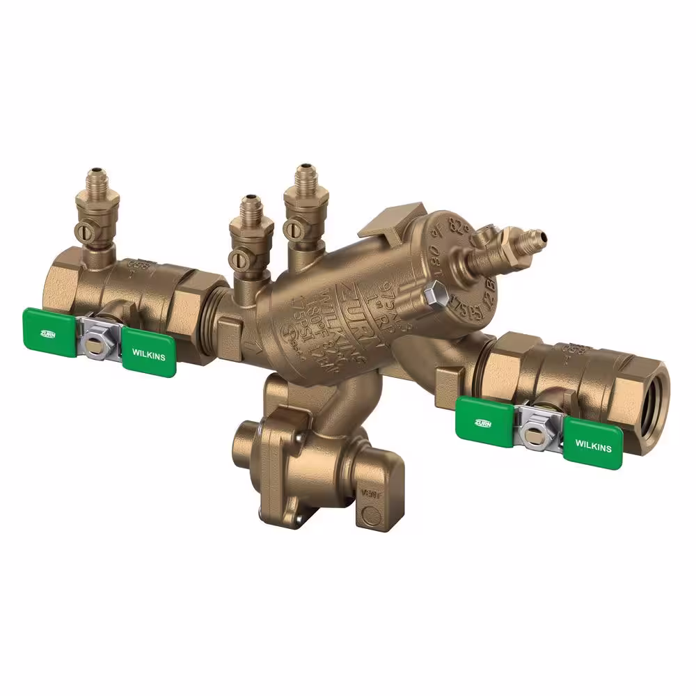 Wilkins 1 in. 975XL3 Reduced Pressure Principle Backflow Preventer with Union Ball Valves