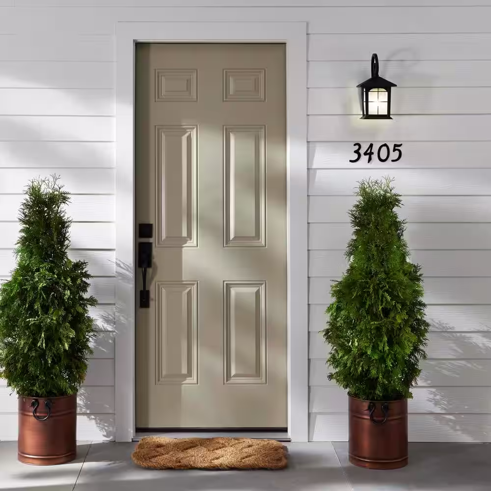 Everbilt 4 in. Black Nail-On Aluminum House Number 7