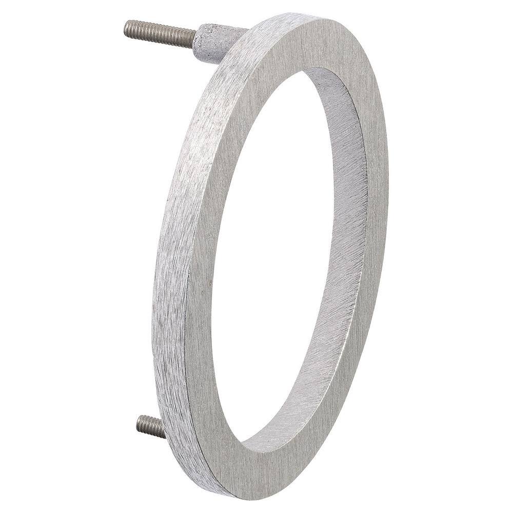 Montague Metal Products 16 in. Brushed Aluminum Floating or Flat Modern House Number 0