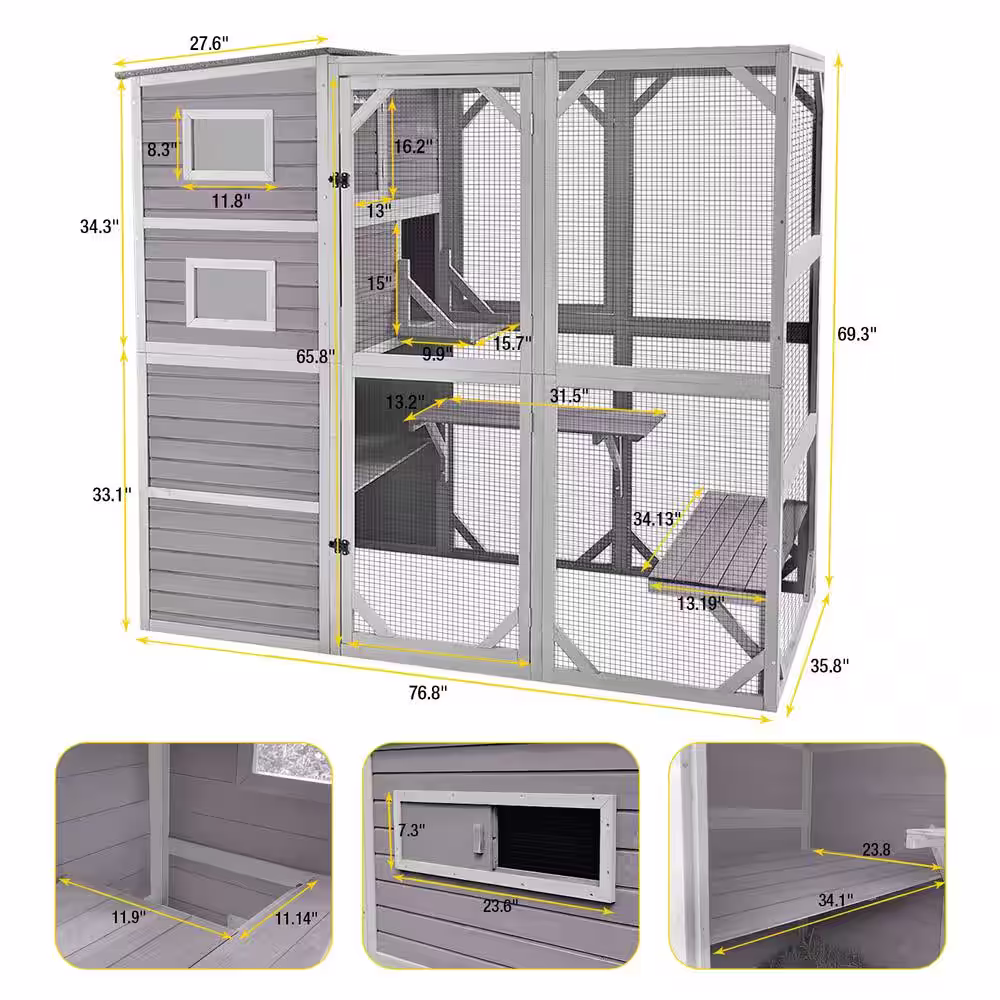 None Outdoor Cat Enclosure, Large Pet Enclosure