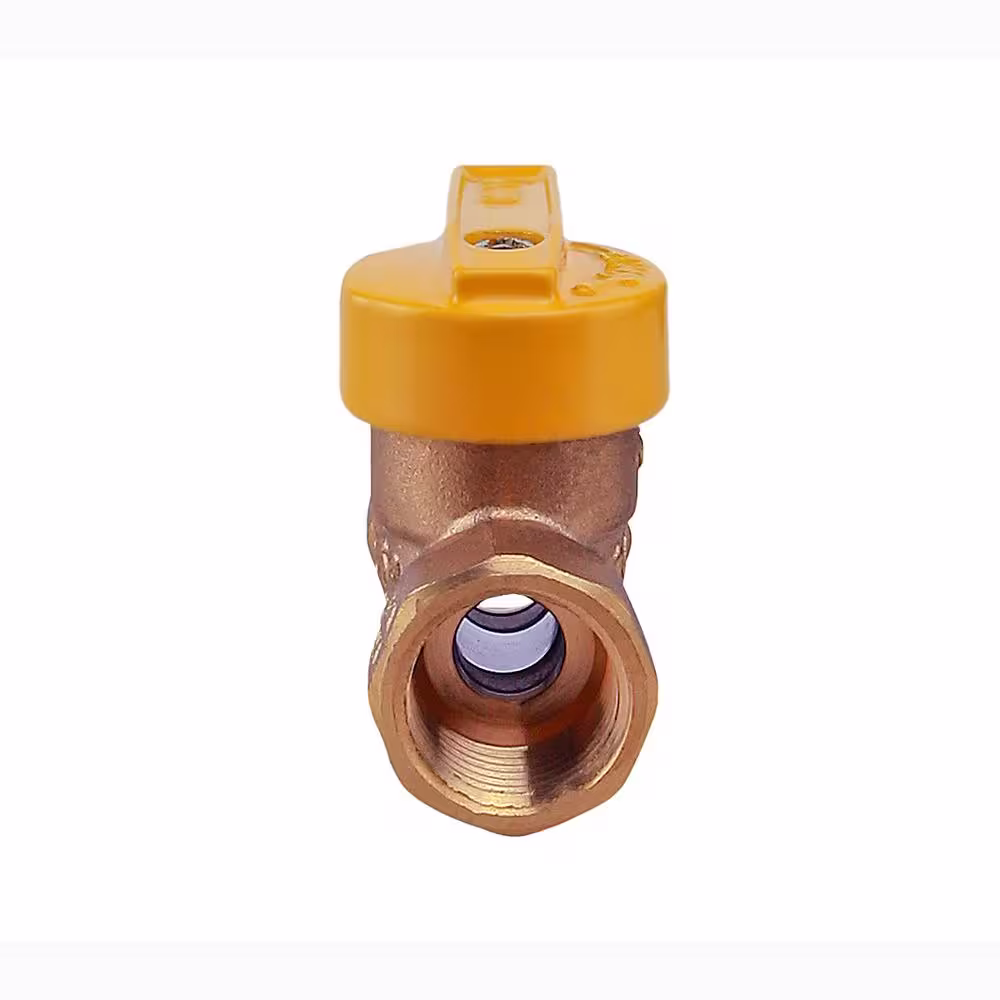 The Plumber's Choice 1 in. Brass FIP Gas Ball Valve (1-Piece)